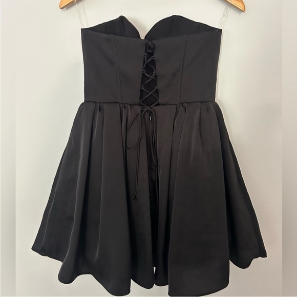 Oh Polly Emeline Corset Tulle Mini Dress in Jet Black Size US 10 - Picture 6 of 9